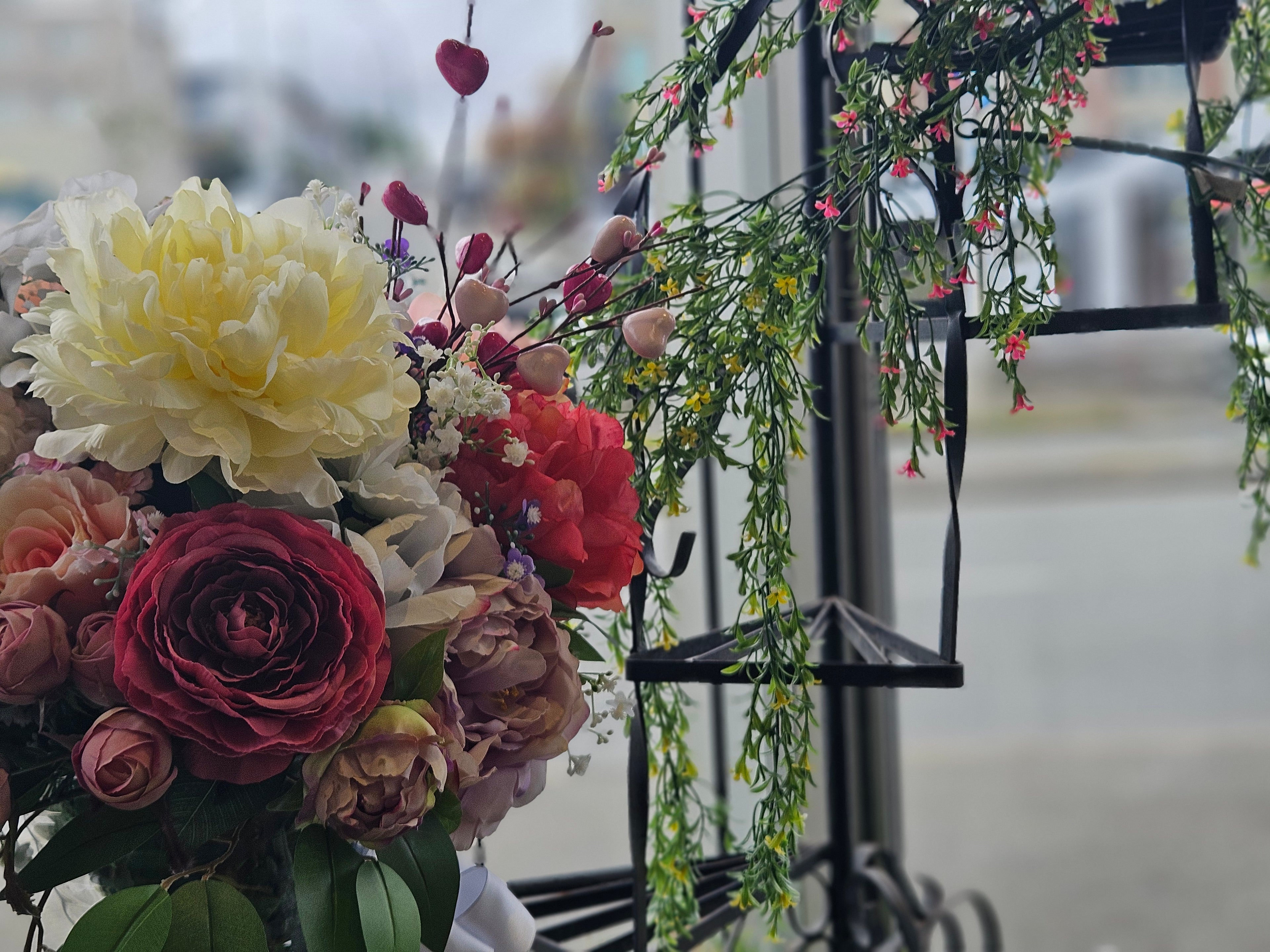 Bouquet of flowers with a blurred background