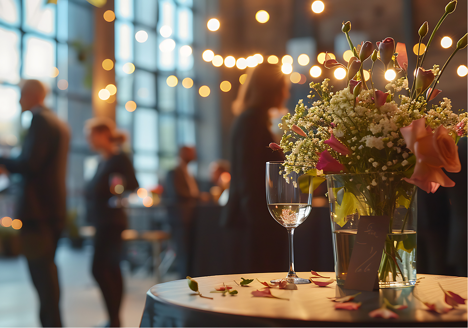 beautiful flower arrangement for a corporate event