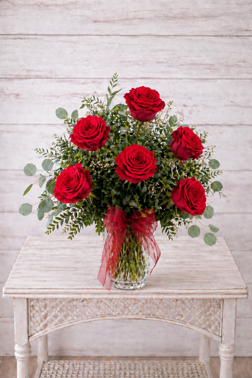 Half-Dozen Arranged Roses