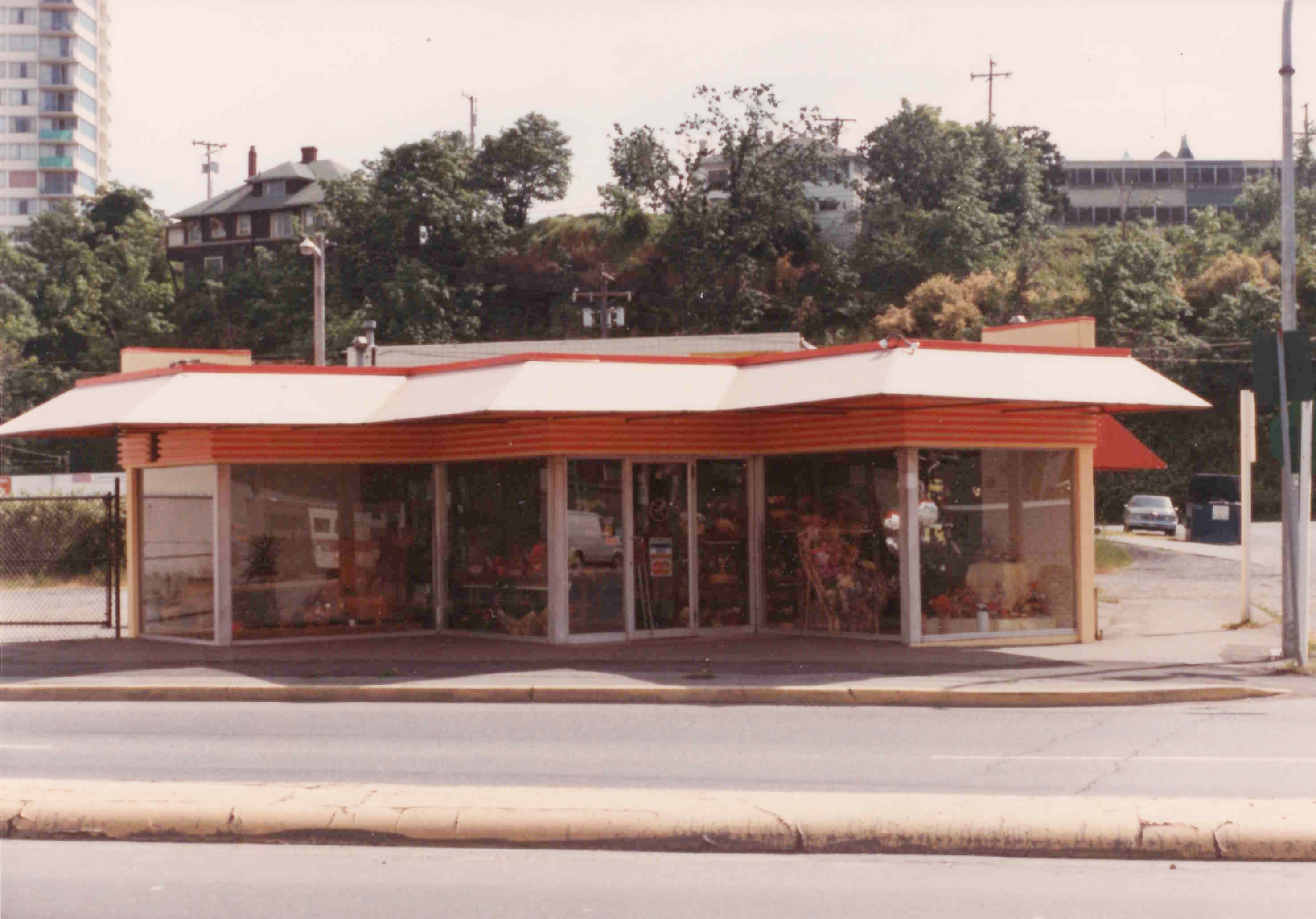 A retro photo of the original turleys store front. 