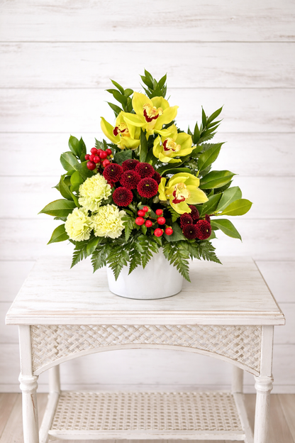 Golden Orchid Arrangement