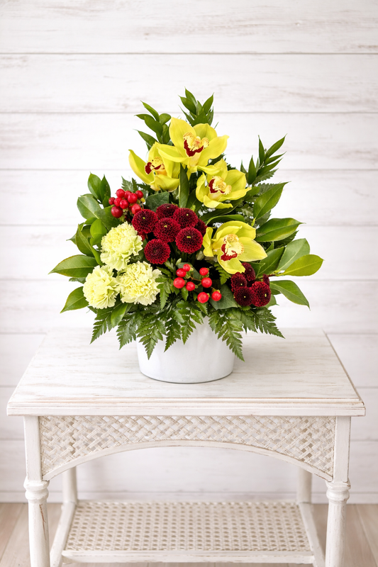 Golden Orchid Arrangement